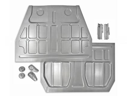 Bodenblech-Kit. Porsche 356B T6 / 356C - 64450105003, 64450100206, 64450100207, 64450106900, 64450107000, 64450104900, 64450154005, PCG50105106, 64450105106, 64450105300, 64450100205, 64450157006 - PP119, PP120L, PP120R, PP118, PP123, PP124L, PP124R