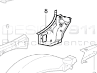 Parte posteriore 1/4 Coupé / Targa. Porsche 996 - 99650216101GRV, 99650216201GRV