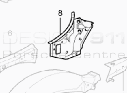 Rear 1/4 Part Coupe / Targa. Porsche 996 - 99650216101GRV, 99650216201GRV Rear 1/4 Part Coupe / Targa. Porsche 996 - 99650216101GRV, 99650216201GRV