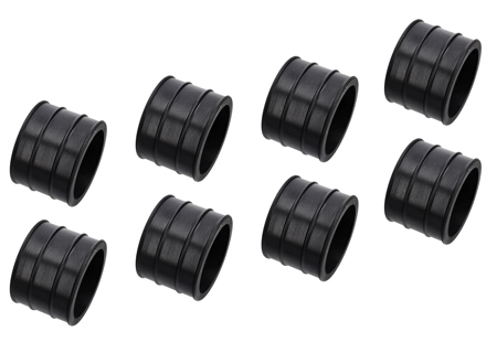 Manicotti in gomma per presa d'aria, SET DA 8. Porsche 928 1978-84 - 92811015801, 92811015800