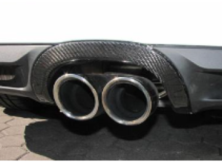 Cornice del terminale di scarico del diffusore posteriore in fibra di carbonio. Porsche 981 Boxster/981 Cayman - 981505811030K1 - ZPR072