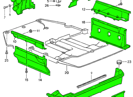 Set di ricambio in metallo per motore. Porsche 964 1989-94 - 96410601402, 96410622903, 96410628308, 96410628309, 96410628901, 96411901203, 96411901303, 96411901403, 96411901503, 96411901204, 96411901304, 96411901404, 96411901504