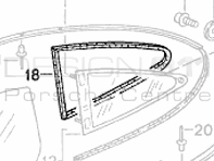 Rear 1/4 Glass Seal. Porsche 996 - 99654332500, 99654332600 Rear 1/4 Glass Seal. Porsche 996 - 99654332500, 99654332600