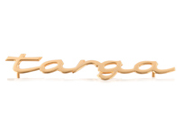 'TARGA' Badge, Gold. Porsche 911 1967-73 - 90155930740, 901.559.307.40, 90155930741, 901.559.307.41 'TARGA' Badge, Gold. Porsche 911 1967-73 - 90155930740, 901.559.307.40, 90155930741, 901.559.307.41