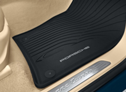 Rubber floor mats, Climatronic. Porsche 958 Cayenne RHD - Right hand drive - 95804480052, 958044801521E0