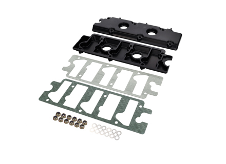 Camshaft Engine Upper Cover Kit - Alloy in Black Porsche 911 1968-89 / 965 - 90110511511, 90003101430, 90008400402, 93010519404