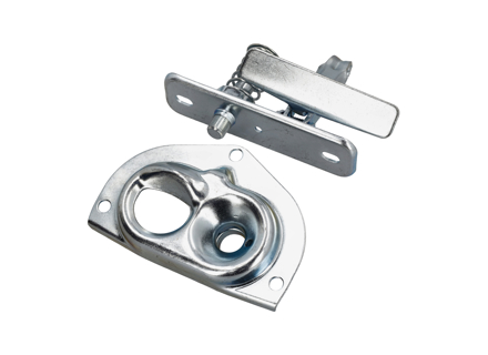 Front bonnet lock set upper and lower parts Porsche 911 1965-73 / 912 - 64451151101, 90151105121, 90151105220