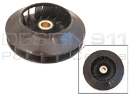 Waaier van motorventilator. Porsche 964/993 - 92860304501