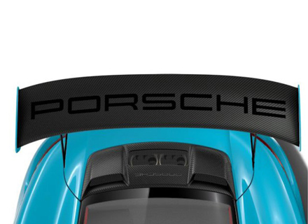 Rear spoiler decal PORSCHE, Black. Porsche 991 GT3 RS / GT2 RS - 99155925170