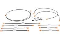 Remleiding set. Porsche 911 1971-73 - 90135561102, 90135561200, 90135561900, 90135562001, 90135562102, 90135562202, 91135562704, 91135565305, 91435560300, 91435569100, 9013556200Y - EQ698005, 1661500610