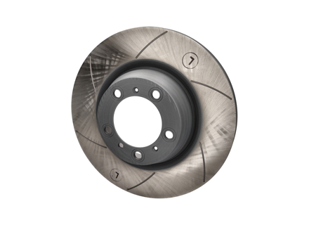 Brake disc rotor, slotted Rear. Porsche 997 TURBO / 997 GT3 (OE Part No 99735240502 /99735240602) - 99735240501, 99735240601, 99735240502, 99735240602, 99735240503, 99735240603