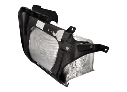 Hintere Stoßstangenhalterung / Hitzeschild. Porsche 996 C2 / C4 2002>> - 99650563101, 99650563201