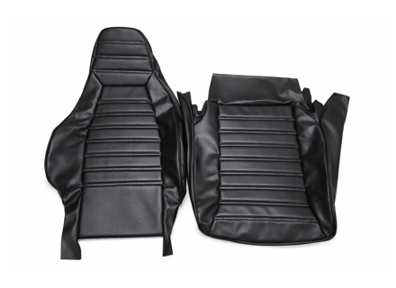 Front Seat Cover, Black Vinyl, Perforated centre. Porsche 911 1974-84