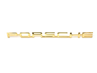 Rear badge 'PORSCHE', Gold. Porsche 356 - 64455930106 Rear badge 'PORSCHE', Gold. Porsche 356 - 64455930106