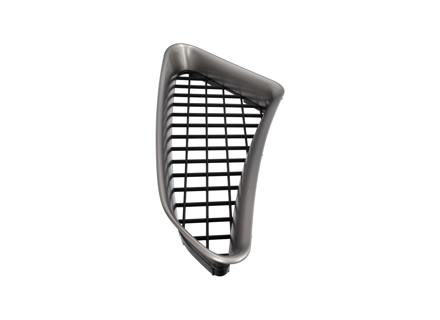 Grille for Rear 1/4 Panel Vent - Titanium Metallic - for Porsche 987-2 Boxster Spyder 2011-2012 - 987504561049B1, 987504562049B1