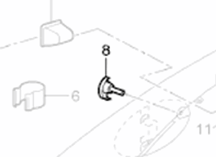 Wing Petrol Flap Rubber stop. Porsche 997 / 987 / 987C