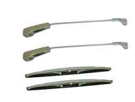 Wiper arm and blade set Pickle fork style LHD. Porsche 356A Speedster - 64462830140, 64462830240, 64462831105 - 356WSN002, 356WSN003
