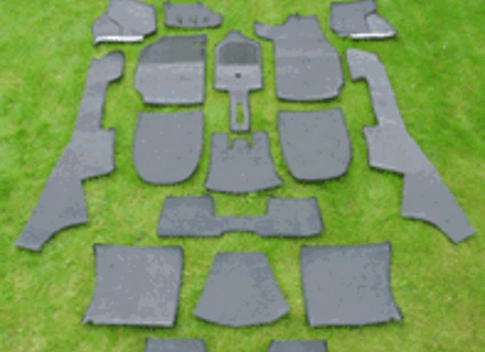 Tapijtset voor interieur. Porsche 911 1969-73