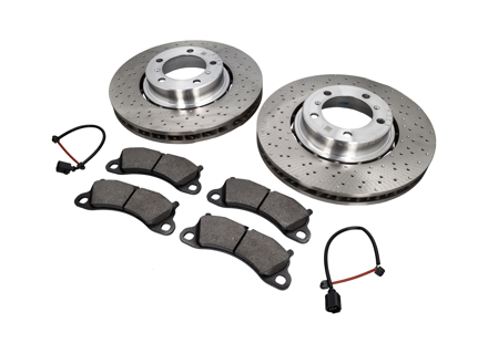ANTERIORE Pacchetto pastiglie freno e disco freno Porsche 991.2 S - 9P1615301, 9P1615302, 99135194702, 99160918100
