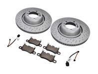 Achterremblokken en remschijfpakket Achter. Porsche Cayman GT4 Zimmermann - 98135240780, 98135240880, 99135294701, 99160918500, 9GT615601F, 9GT615602F