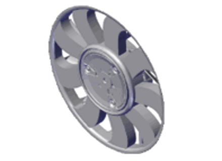 Ventola acqua radiatore, 400W, 370mm. Porsche 9YA Caienna - PAB959455B, PAB95945520