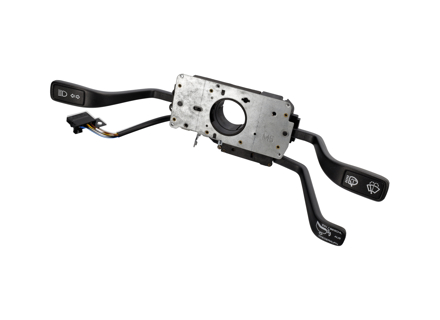 Steering column switch, Black. Inscriptions in German language. Porsche 964 1989 / 968 - 9286133040101C