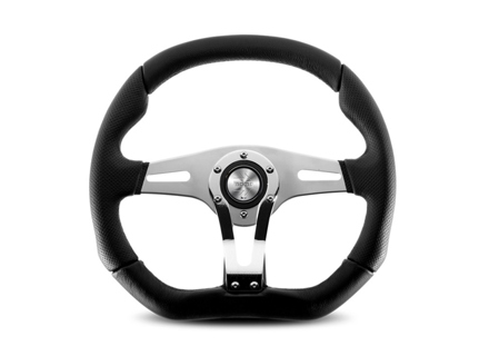 Steering wheel trek R - black leather / chrome - Momo - M11102935511L