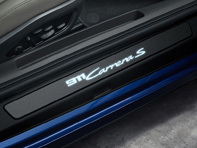 Door sill guards in matt Carbon, illuminated. Porsche 992.1 - 99204482080 Door sill guards in matt Carbon, illuminated. Porsche 992.1 - 99204482080