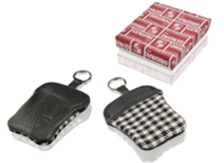 Pepita sleuteletui met Porsche embleem in reliëf - PCG90110010