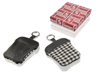 Pepita key pouch with embossed Porsche Crest - PCG90110010 Pepita key pouch with embossed Porsche Crest - PCG90110010