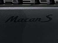 Rear badge MACAN S, in Black (high-gloss). Porsche Macan II / Macan II S - 95B04481571041, 95B04481571 Rear badge MACAN S, in Black (high-gloss). Porsche Macan II / Macan II S - 95B04481571041, 95B04481571
