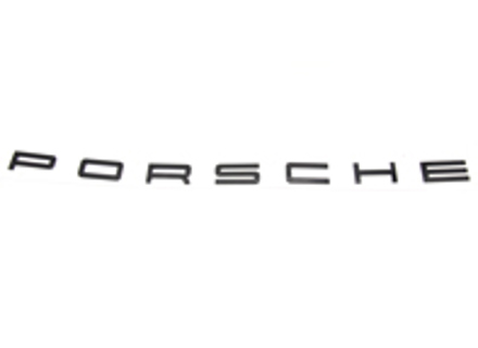 'PORSCHE' logo rear lid badge, in High-gloss black. Porsche 971 Panamera - 971853687A