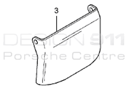 Cache disque de frein (INFERIEUR) FAVANT. Porsche Carrera GT - 98035180100, 98035180200