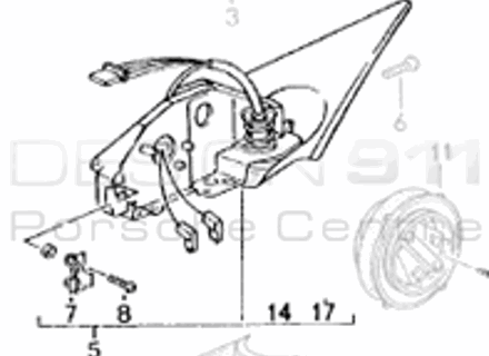 Door mirror mounting. Porsche 986 Boxster / 996 (99673121901G2L, 99673122001G2L) - 99673121901G2L, 99673122001G2L