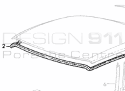 敞篷车引擎盖车顶密封条。保时捷 993