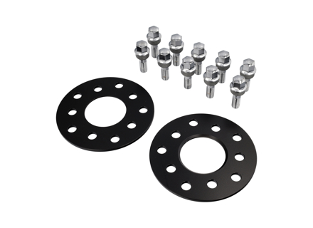 Spoorverbreders 5 mm + 10 bouten Porsche PCD 5x130 noppenpatroon