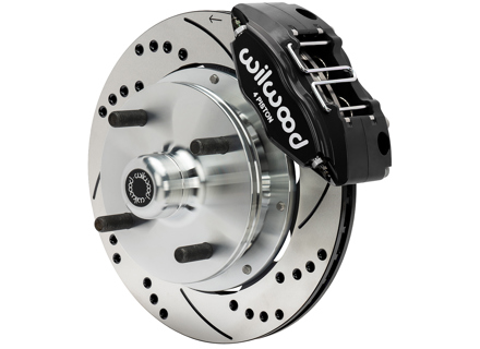 Front brake Powerlite caliper and rotor kit with vented, drilled and slotted discs. Porsche 914/4 1973-76 Wilwood - 477407075, 311615107B, 311615108B - 140-17474-DR, 140-17474-D