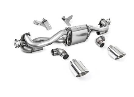 Milltek GPF-Back 阀门式排气系统，搭配抛光 GT-115 排气管。保时捷 718 Boxster / Cayman / GT4 2020>> - 982251053F, 982251053H, 982251053K, 982251053E, 982251053D, 982251053G - SSXPO189