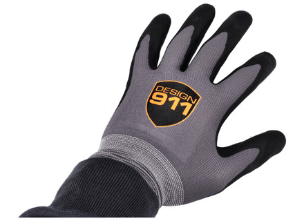 Design 911 Foam Nitrile work gloves