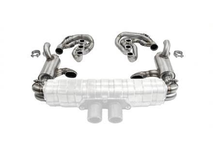 Sistema di scarico sportivo CARGRAPHIC GT retroattivo con ID45 GT, riscaldamento, senza valvole, per silenziatore GT3. Porsche 964 Carrera 2/4/RS - 96411104504, 96411104605, 96411104502, 96421103905, 96421103932, 96421104004, 997111027A1