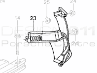 Rear bumper bracket / heatshield. Porsche Boxster 986 2003-04 - 98650563102, 98650563202 Rear bumper bracket / heatshield. Porsche Boxster 986 2003-04 - 98650563102, 98650563202