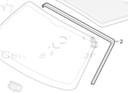 Front Screen Seal. Porsche 987 Boxster / 987C Cayman / 997 - 98654152101, 99754190111, 99754190109