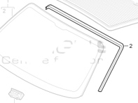 Front Screen Seal. Porsche 987 Boxster / 987C Cayman / 997 - 98654152101, 99754190111, 99754190109 Front Screen Seal. Porsche 987 Boxster / 987C Cayman / 997 - 98654152101, 99754190111, 99754190109