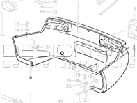 Rear Bumper. Porsche 968 - 94450502300, 94450502300G2X