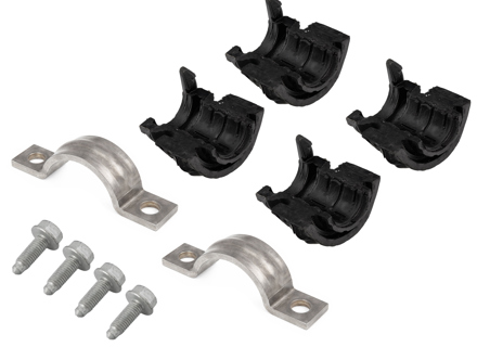 Stabilizer bar bushes with bolts and clamps, (Rear) 24.10mm, SET OF 4. Porsche 955 / 957 / 958 Cayenne - 95533379240, 95533379200, N10697801, 95533377701