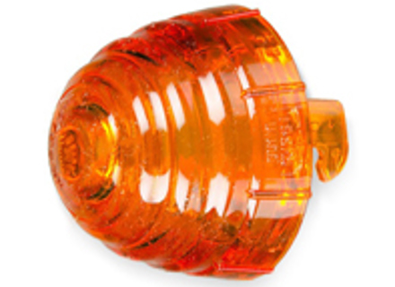 Front Turn signal lens, Yellow, Round. Porsche 356 - 64463141106, 1695451100