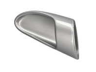 Inner Door Handle Lever, Galvano Silver. Porsche 987 Boxster / Cayman / 997.1 / 997.2 2005-13 - 99755546101V05, 99755546201V05, 99755546100V05, 99755546200V05