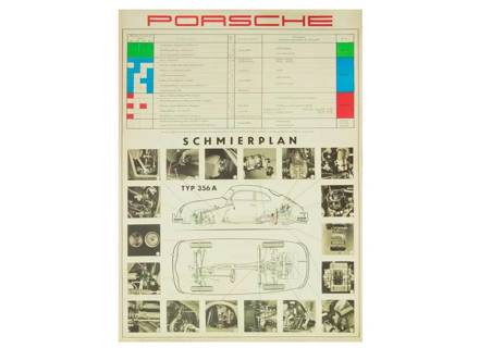 Poster - Piano di lubrificazione per Porsche 356A - PCG35674100, PCG35610030