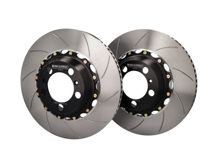 Disco freno / rotore scanalato 2 pezzi POSTERIORE 992 GT3 escl. PCCB/718 GT4 RS - 98135240781, 9813524881, 9GT615601B, 9GT615602B - A2-272SL, A2-272SR
