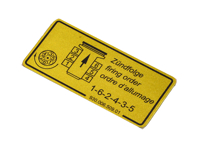 Sticker Firing Order. Porsche 911 - 93000650901 Sticker Firing Order. Porsche 911 - 93000650901